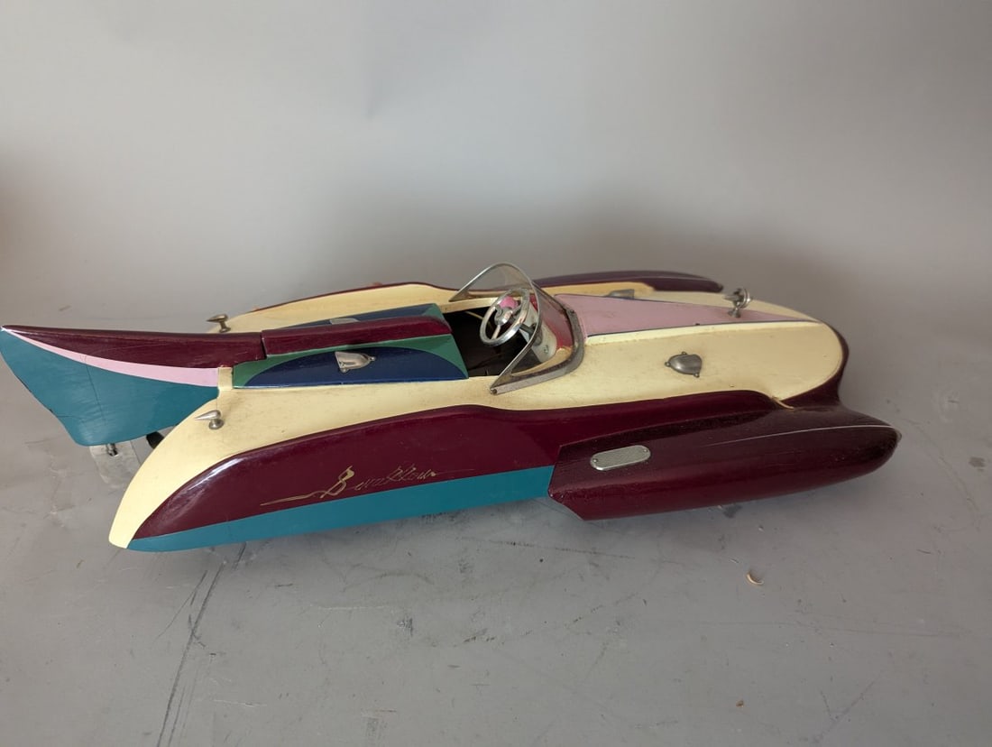 Kokusai-Mokei K.M.K. Sea Arrow Wooden Model Boat Vintage Collectible - 6