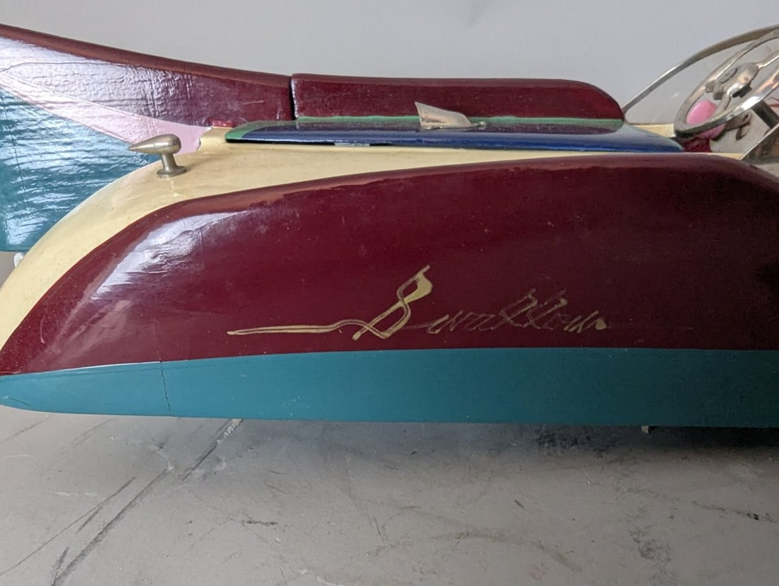 Kokusai-Mokei K.M.K. Sea Arrow Wooden Model Boat Vintage Collectible - 7