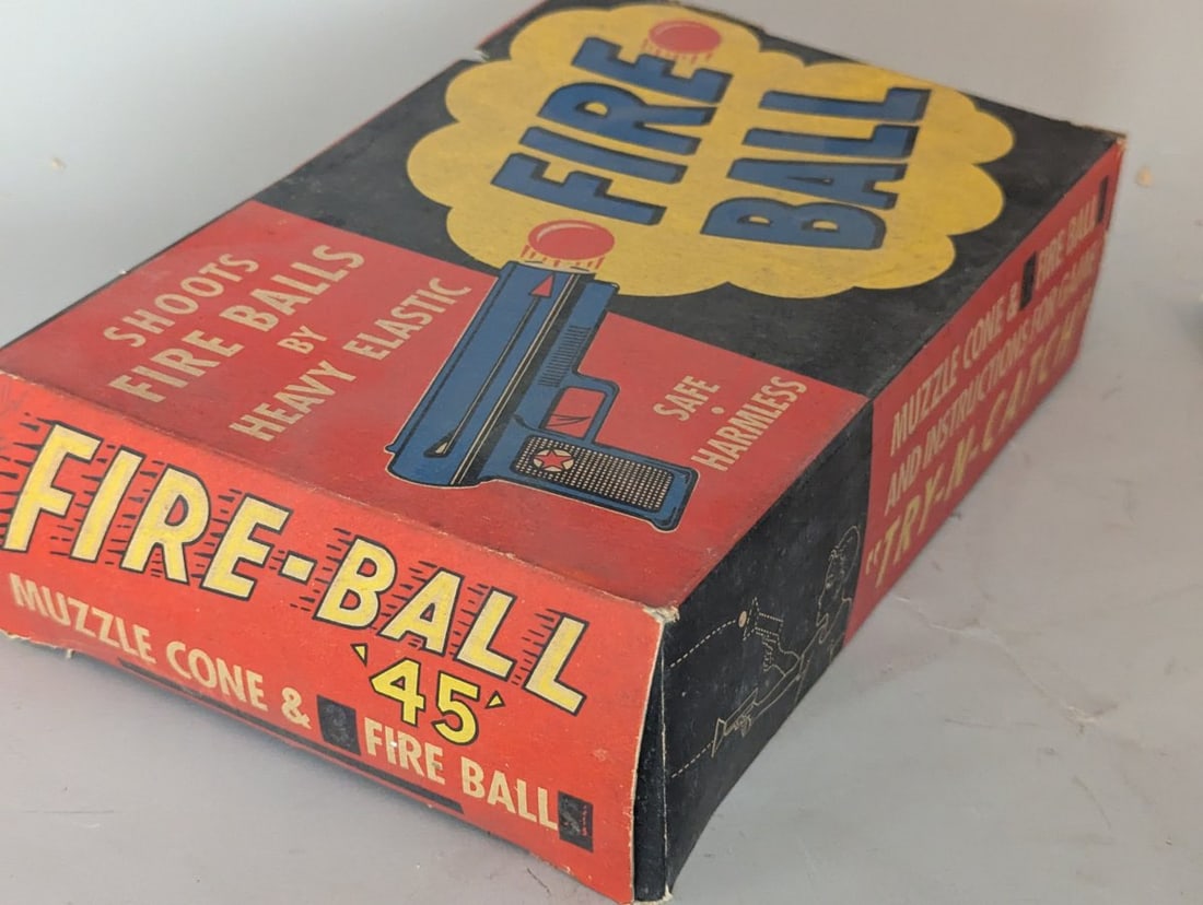 Vintage Kusan Fire Ball 45 Toy Gun Set Complete with Box & Instructions Rare Collectible - 6