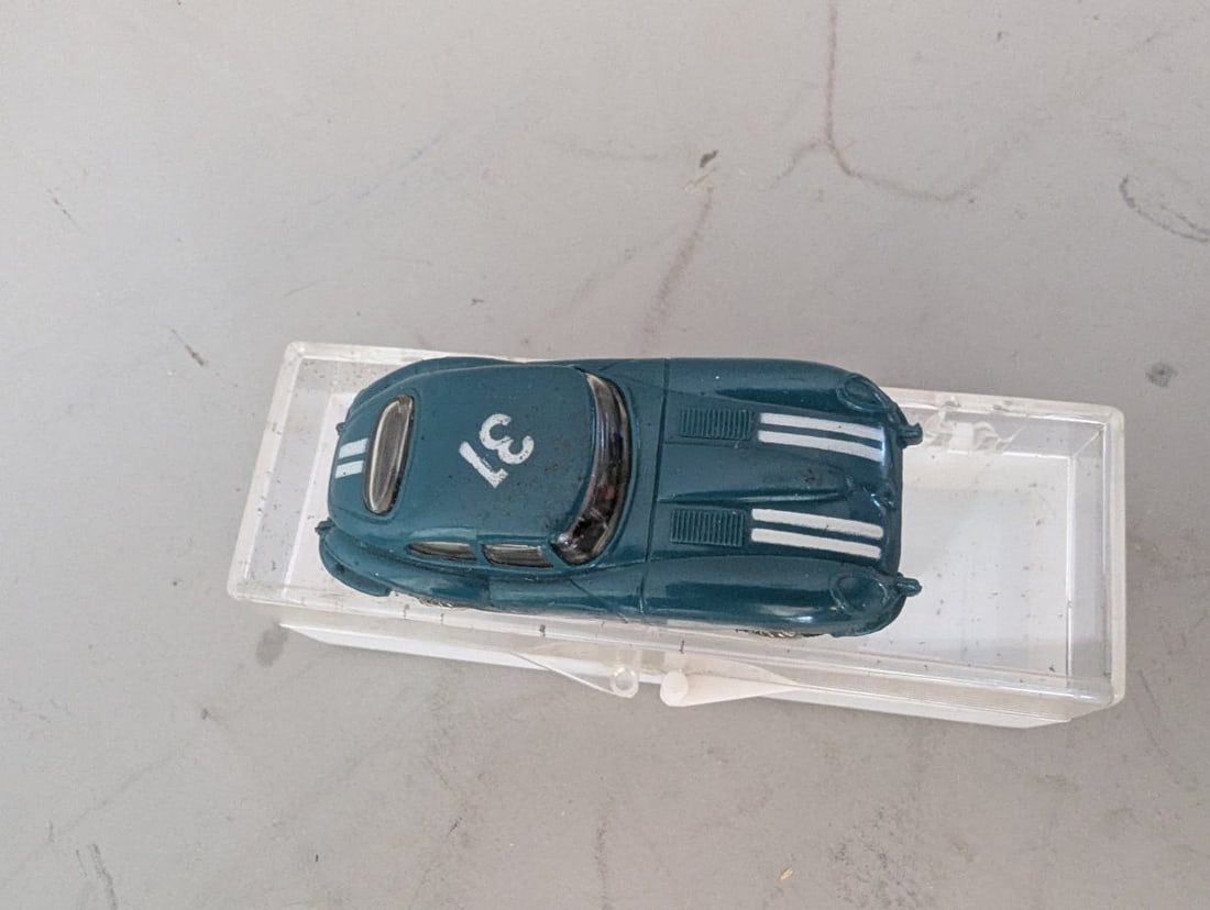 Vintage Marx HO Scale Jaguar XKE Slot Car with Original Plastic Case Collectible Toy - 2