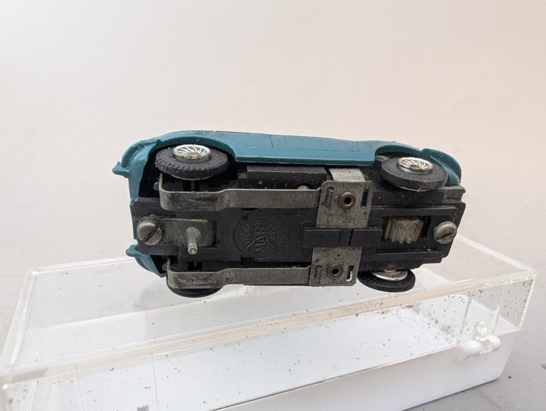 Vintage Marx HO Scale Jaguar XKE Slot Car with Original Plastic Case Collectible Toy - 5