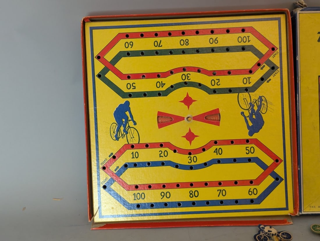 Vintage The Bike Race Game No. 65 The Master Toy Co Rare Collectible Board Game - 3
