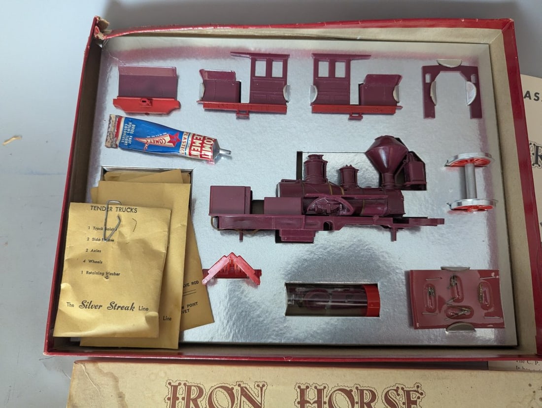 Silver Streak Iron Horse C.P. Huntington Loco No. 1 Model Kit Vintage Construction - 3