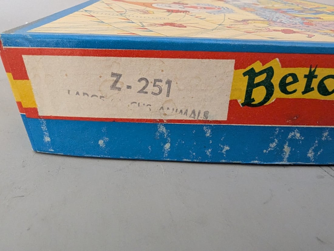Vintage Beton Plastic Toy Set Z-251 Circus Animals New Old Stock Bergen Toy Co - 8