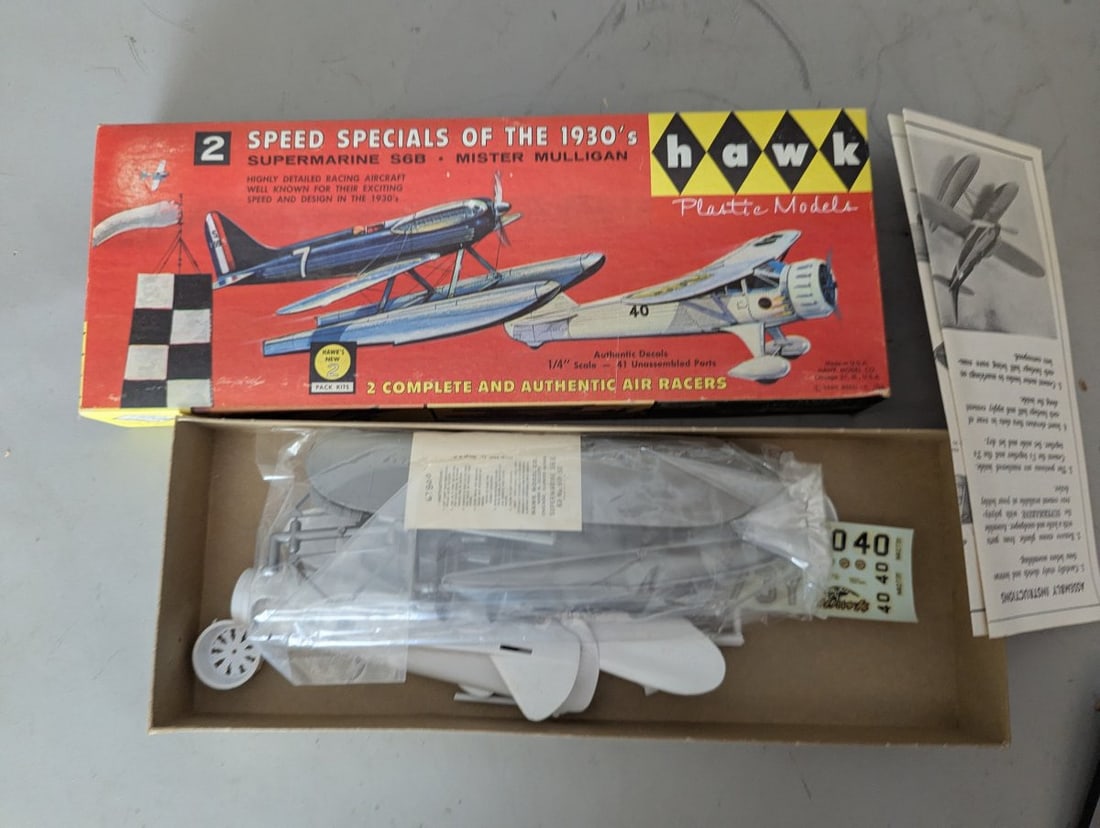 Hawk Vintage Model Airplane Kits Collection 2-in-1 by Bill Campbell New Old Stock - 4