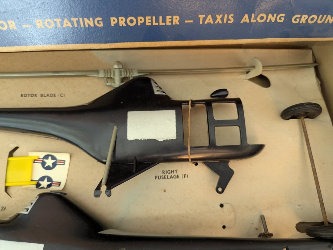 Irwin Build Your Own Helicopter Model Kit with Gyro-Friction Motor Vintage Collectible - 4