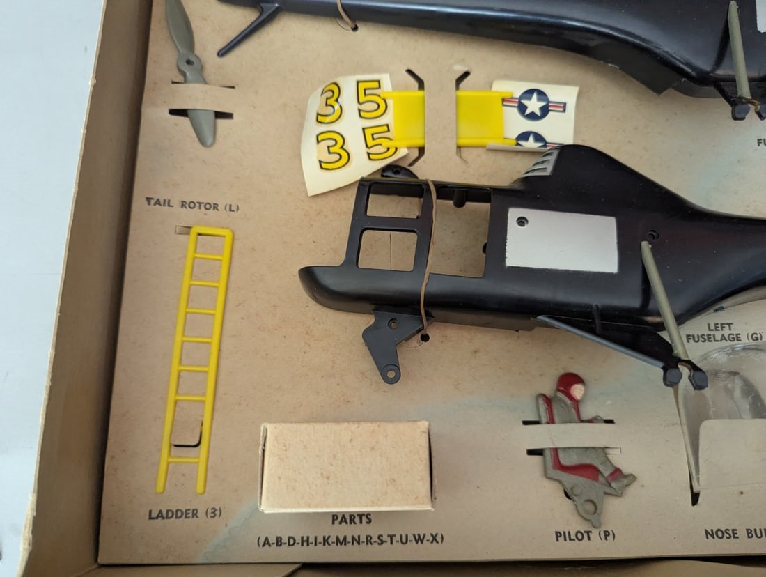 Irwin Build Your Own Helicopter Model Kit with Gyro-Friction Motor Vintage Collectible - 5