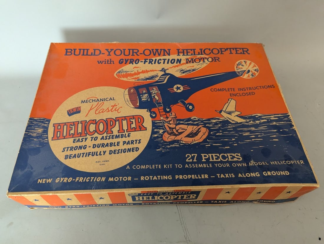 Irwin Build Your Own Helicopter Model Kit with Gyro-Friction Motor Vintage Collectible - 7