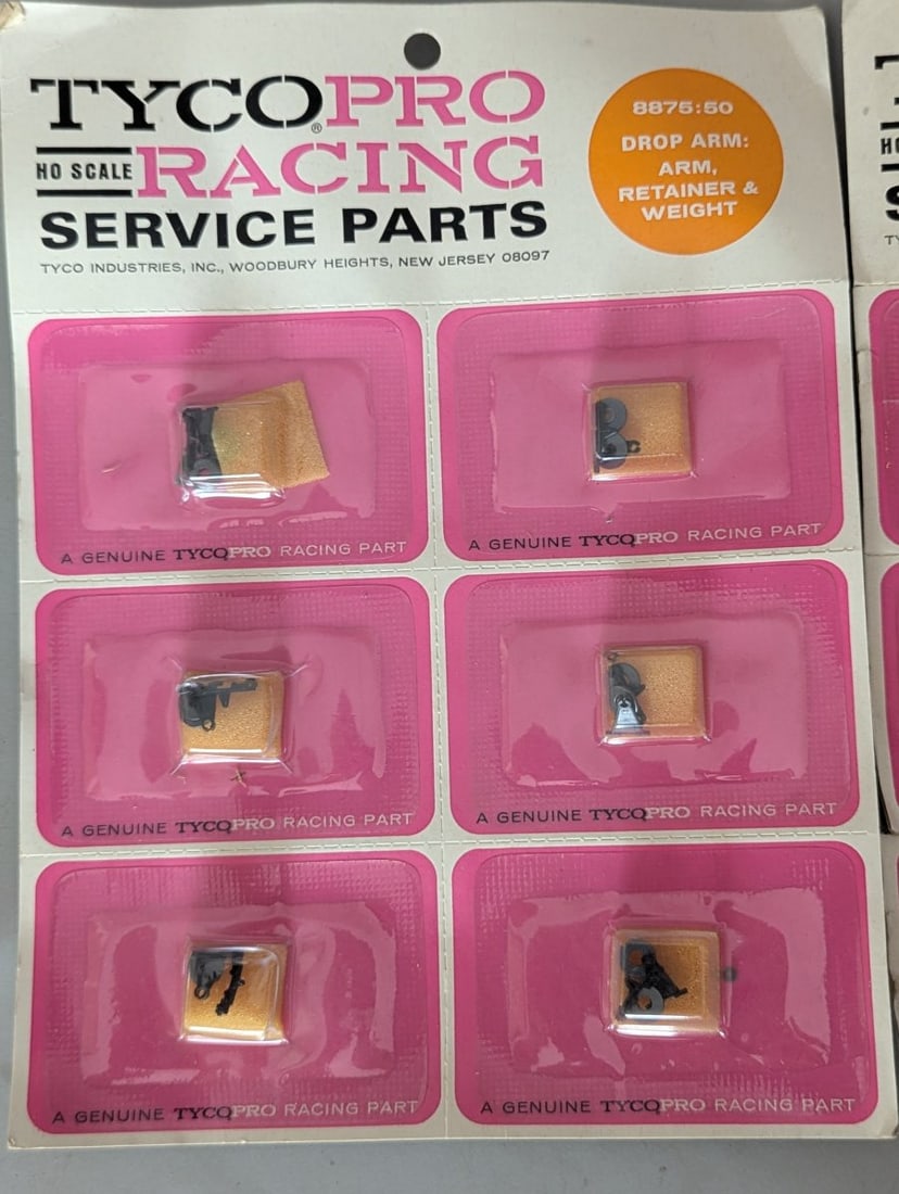 TycoPro Racing Service Parts Set of 6 Chassis Brass Pan and Weight, Vintage Slot Car NOS - 3