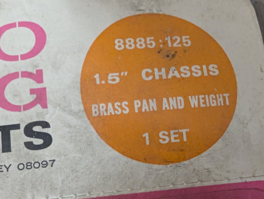 TycoPro Racing Service Parts Set of 6 Chassis Brass Pan and Weight, Vintage Slot Car NOS - 4