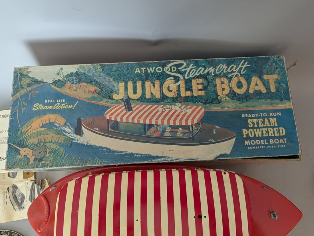 Atwood Steamcraft Jungle Boat Model No. 5103 Steam Powered Collectible Toy Rare NOS - 2