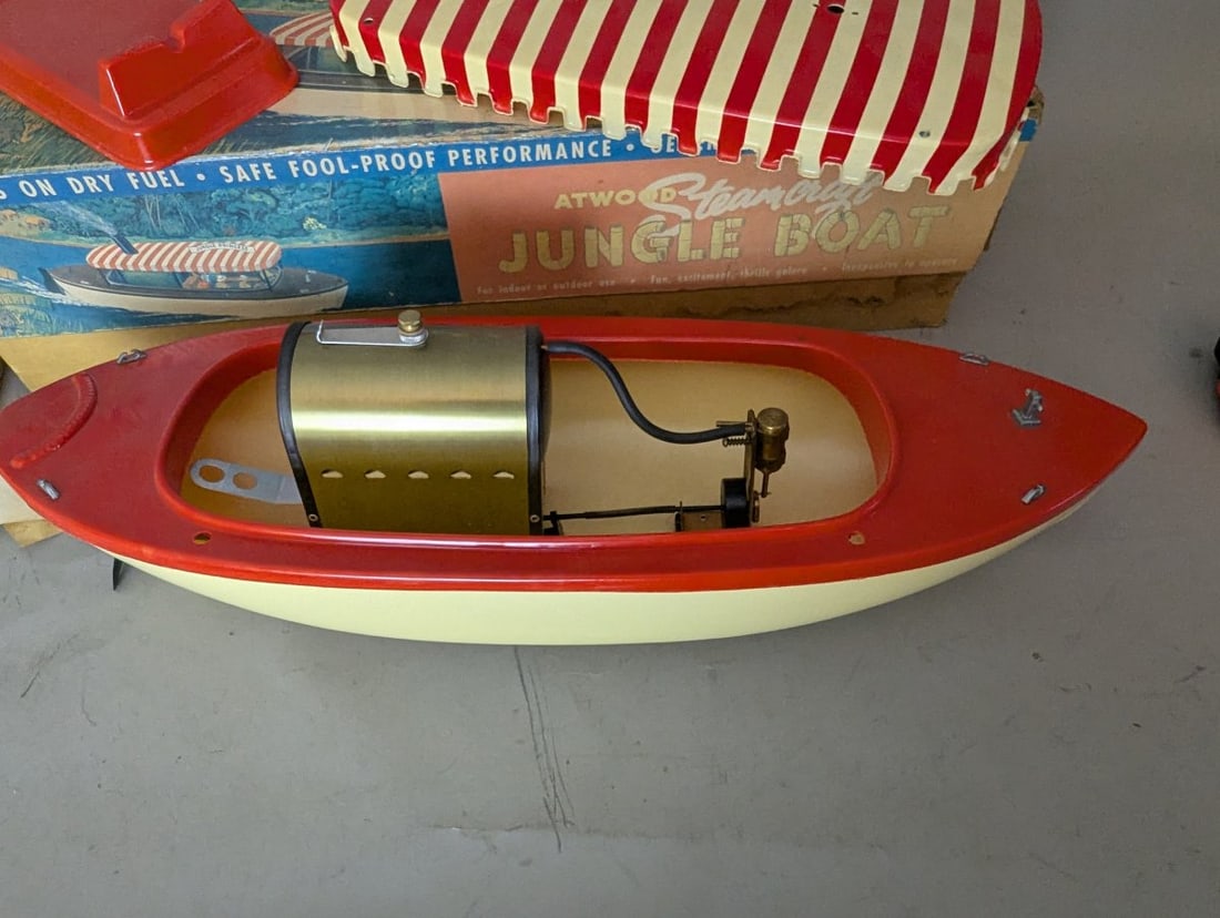 Atwood Steamcraft Jungle Boat Model No. 5103 Steam Powered Collectible Toy Rare NOS - 3