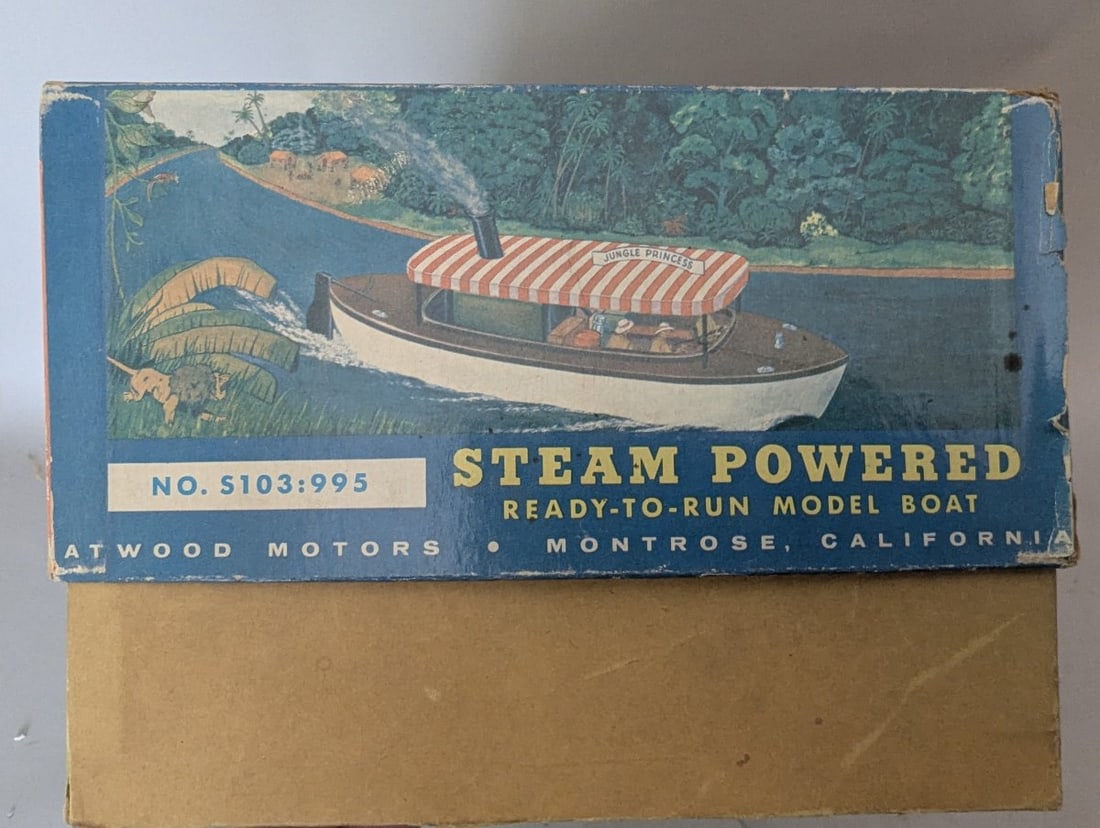 Atwood Steamcraft Jungle Boat Model No. 5103 Steam Powered Collectible Toy Rare NOS - 8