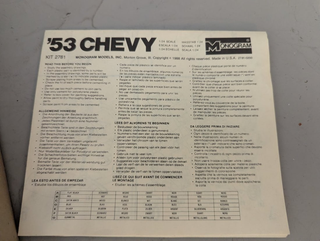1988 Monogram 1/24 Scale '53 Chevy 2'n'1 Model Kit with Superdawg Box Art - 4