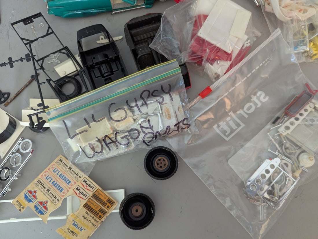 Large Lot Vintage Assorted Model Car Kit Parts For Restoration or Custom Projects - 12