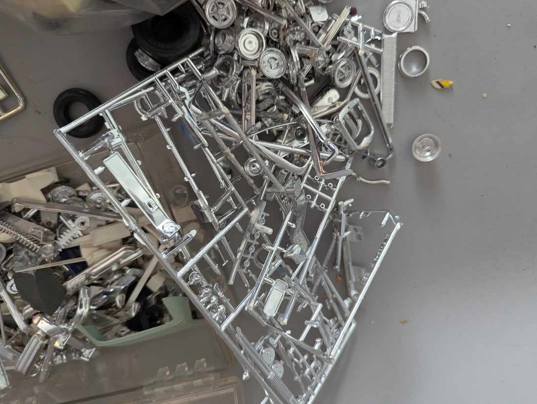 Large Lot Vintage Assorted Model Car Kit Parts For Restoration or Custom Projects - 2