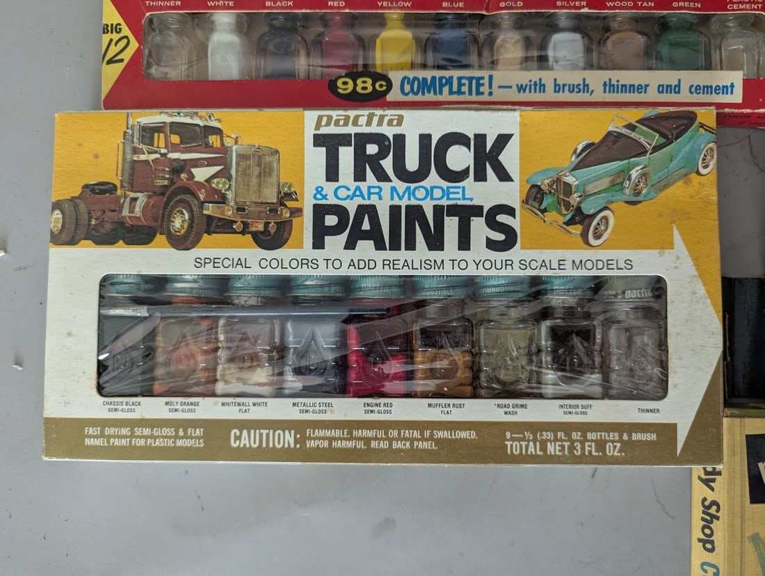 Vintage Pactra Hobby Paint Sets Lot of 7 Old Stock for Models and Collectors - 3