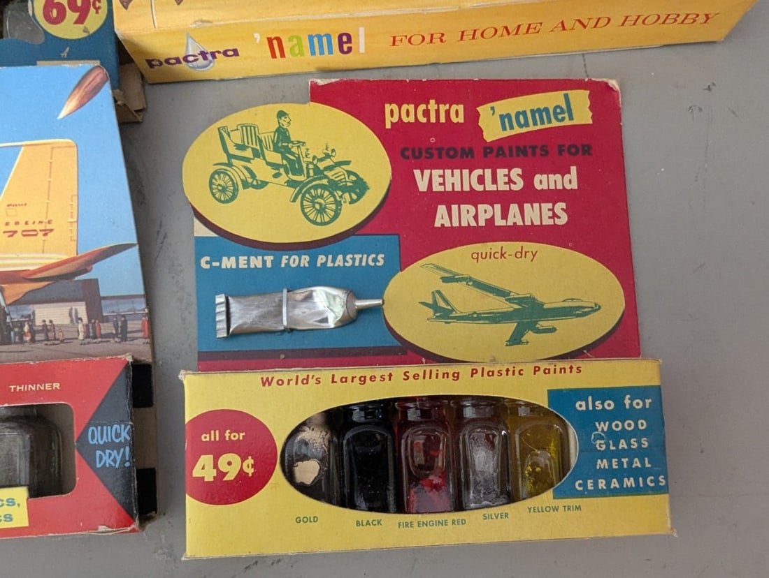 Vintage Pactra Hobby Paint Sets Lot of 7 Old Stock for Models and Collectors - 5