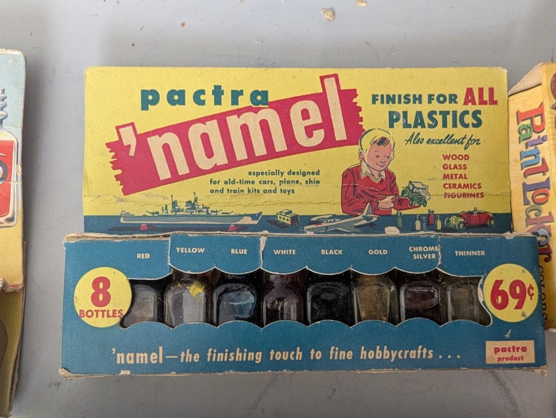 Vintage Pactra Hobby Paint Sets Lot of 7 Old Stock for Models and Collectors - 7