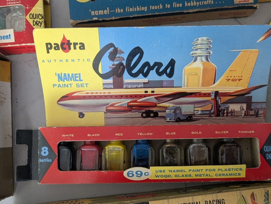 Vintage Pactra Hobby Paint Sets Lot of 7 Old Stock for Models and Collectors - 8