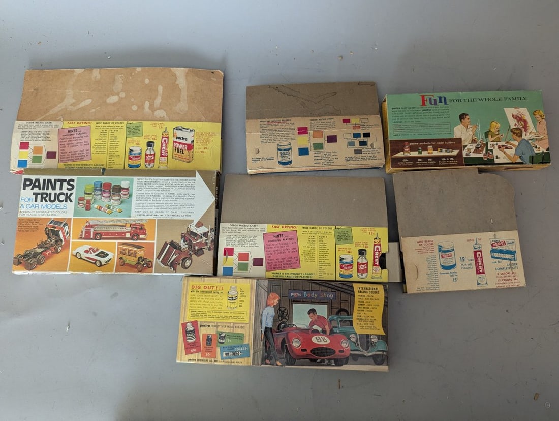 Vintage Pactra Hobby Paint Sets Lot of 7 Old Stock for Models and Collectors - 9