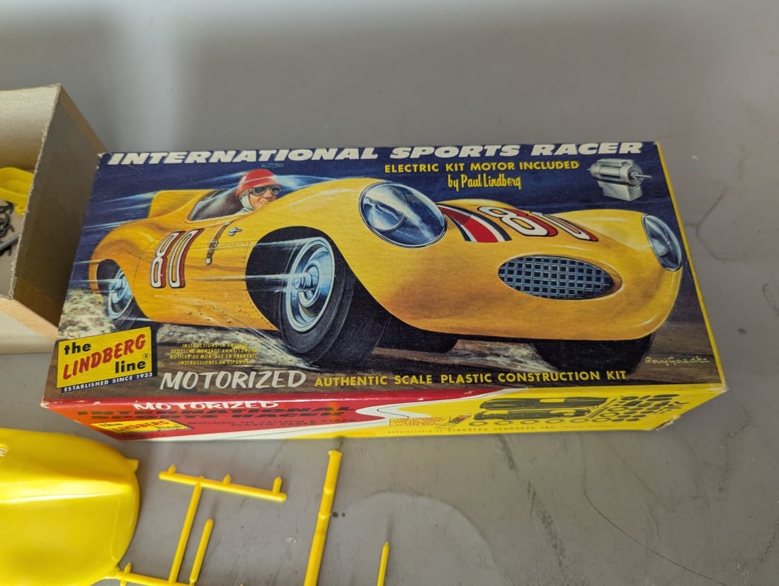 Lindberg Line Motorized International Sports Racer Model Kit by Ray Gaedke Vintage Collectible - 2