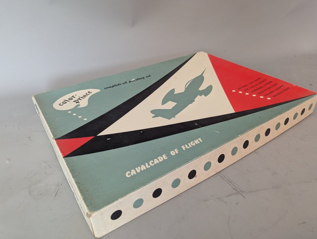 Vintage Color-Prince Cavalcade of Flight Paint by Number Set No. 404 Mid-Century Design - 7