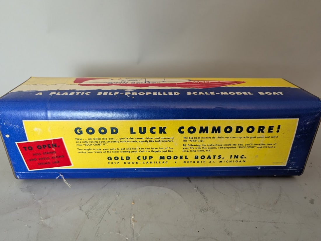 Gold Cup Model Boats Schafer's Such Crust U-11 Hydroplane Toy by Dan Arena NOS - 3