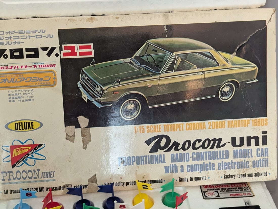 Nichimo Procon-Uni 1:15 Scale Toyopet Corona R/C Car Vintage Japanese Model Collectible - 2