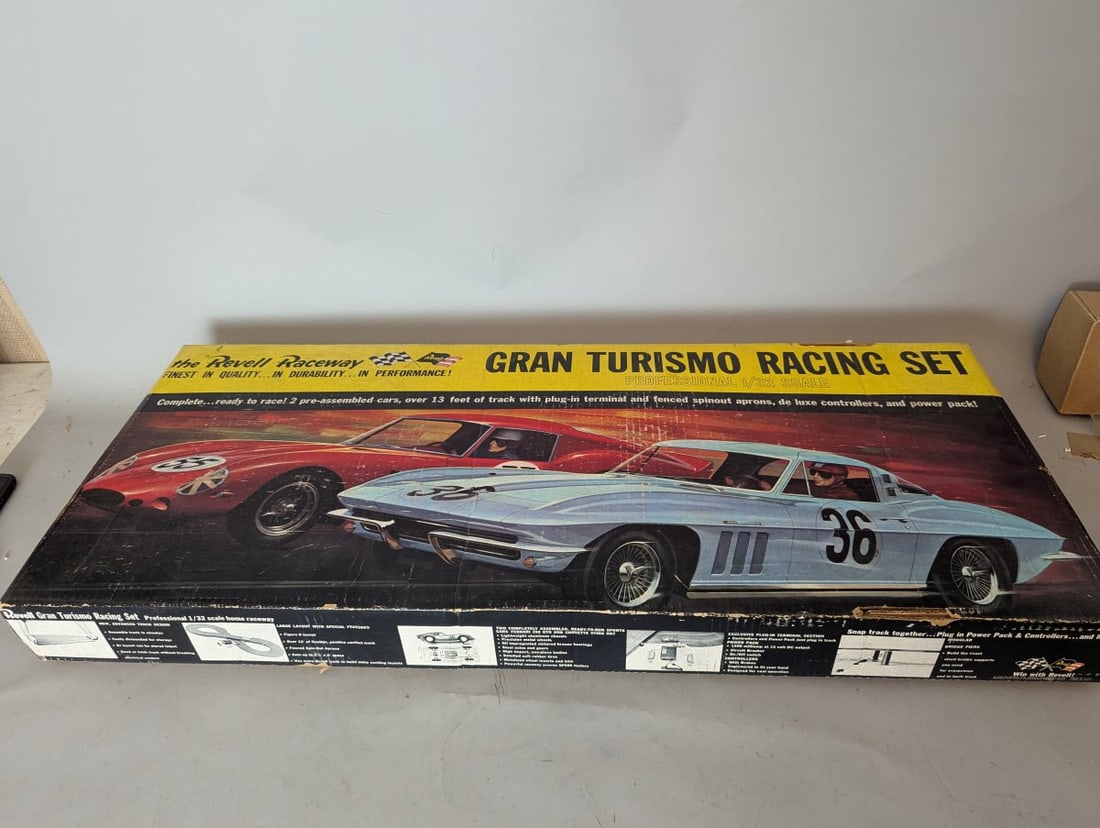 Revell Gran Turismo Racing Set Vintage Slot Car Track Incomplete Collectible Toy - 6