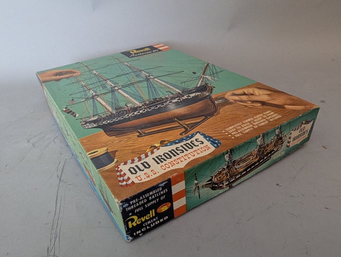 Vintage Revell USS Constitution Old Ironsides Plastic Model Kit H-304 Unbuilt Collectible - 6