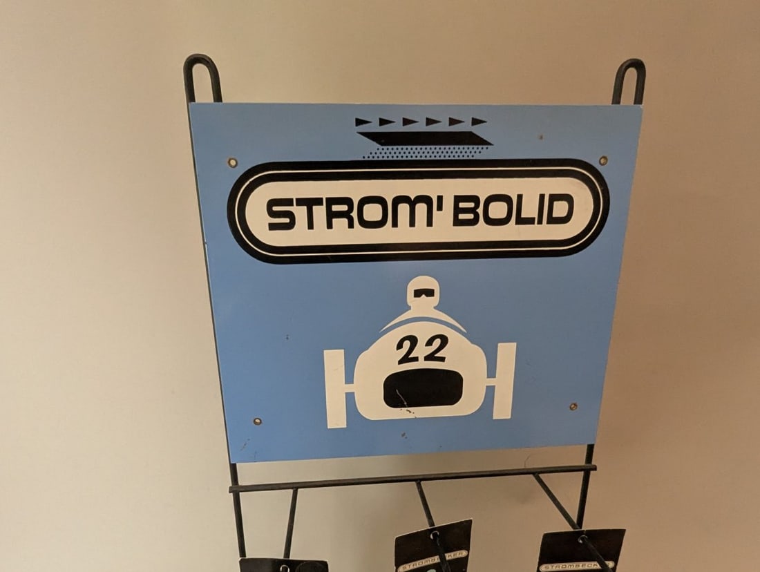 Vintage Strom'Bolid Slot Car Parts Display Rack with NOS Parts by Strombecker - 3