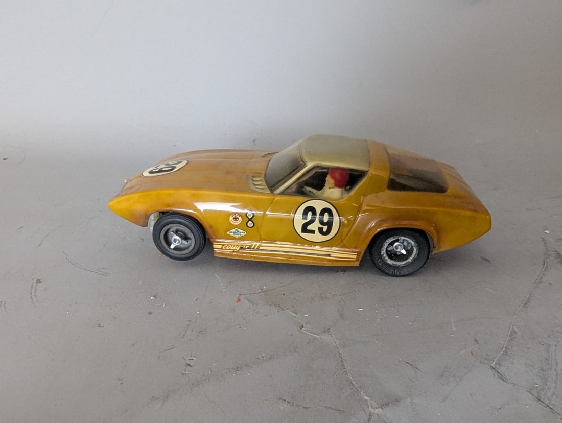 Vintage 1960s 1/24 Scale GT Slot Car Tested Runs Project Car Collectible Racing - 3
