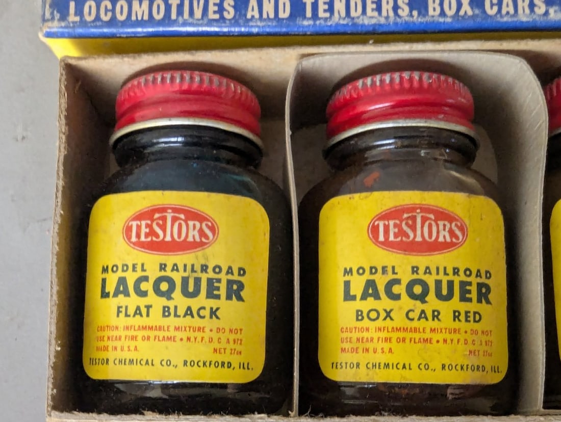 Vintage Testors Railroad Lacquers Paint Set No. 15X for StromBecker Collectors - 2