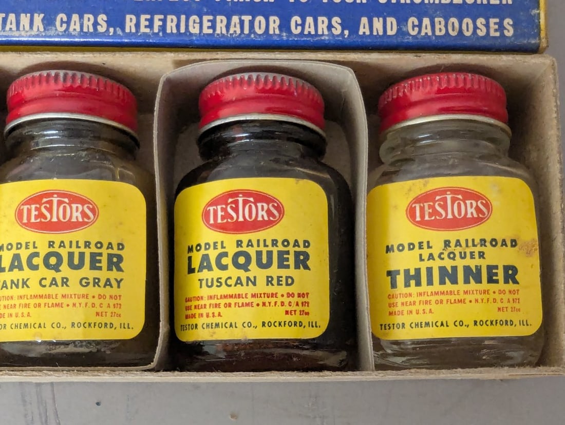 Vintage Testors Railroad Lacquers Paint Set No. 15X for StromBecker Collectors - 3