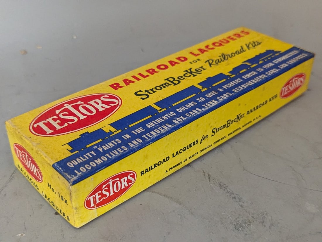 Vintage Testors Railroad Lacquers Paint Set No. 15X for StromBecker Collectors - 4