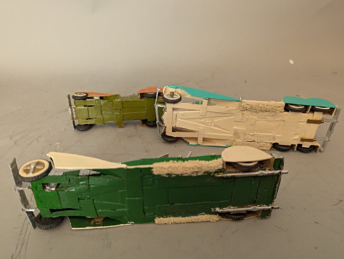Lot of 6 Homemade Painted Wooden Model Cars Folk Art Collection - 10