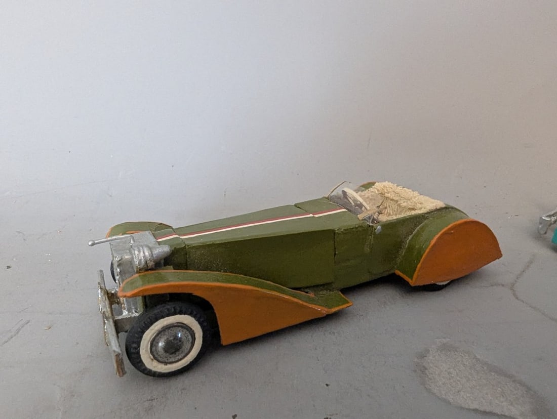 Lot of 6 Homemade Painted Wooden Model Cars Folk Art Collection - 7