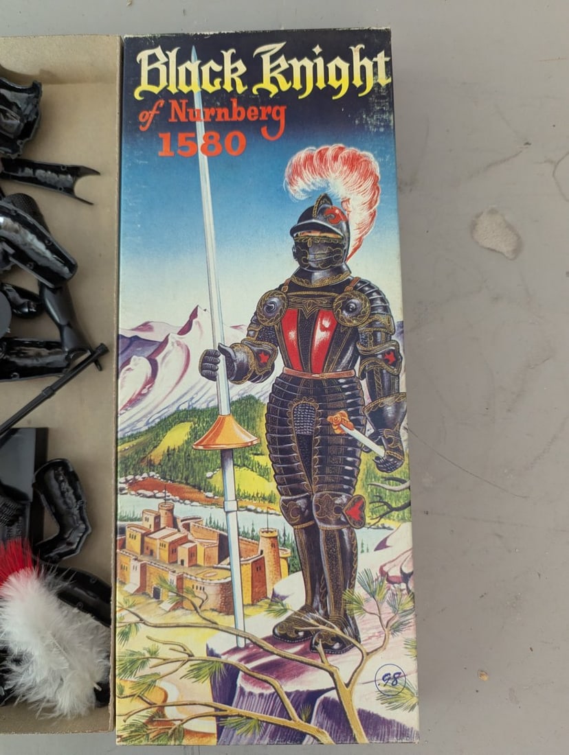 Vintage Aurora Black Knight of Nurnberg 1580 Model Kit K3-98 Unbuilt NOS Classic Fighter - 2
