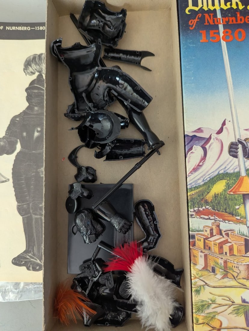 Vintage Aurora Black Knight of Nurnberg 1580 Model Kit K3-98 Unbuilt NOS Classic Fighter - 3