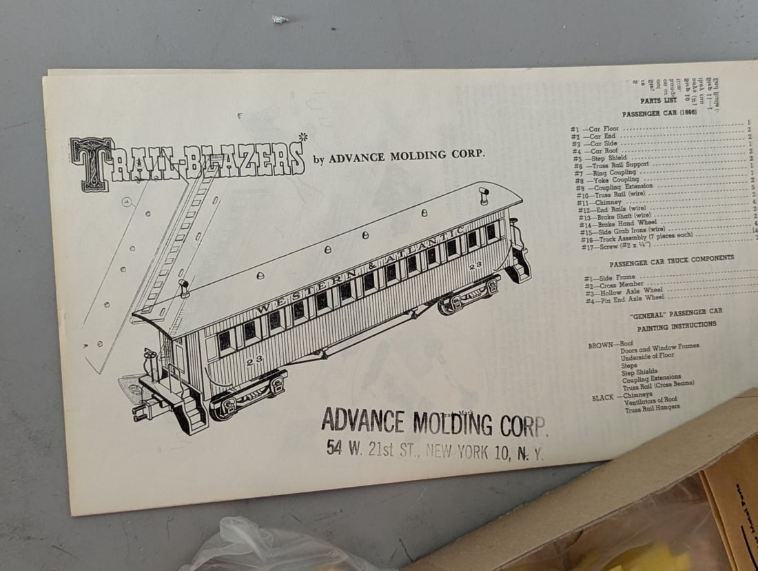 Vintage Trail-Blazers The General H-O Scale Model Train Kit Advance Molding - 2