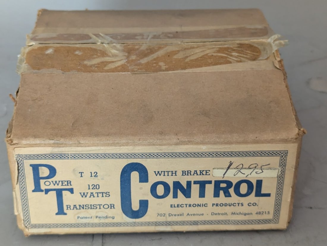 Vintage Electronic Products PTC T 12 Power Transistor Control Slot Car With Brake: **Important** Please read below description on how to avoid high shipping costs. Don't miss this opportunity to own a piece of vintage electronics history! This Electronic Products Co. PTC T 12 Power