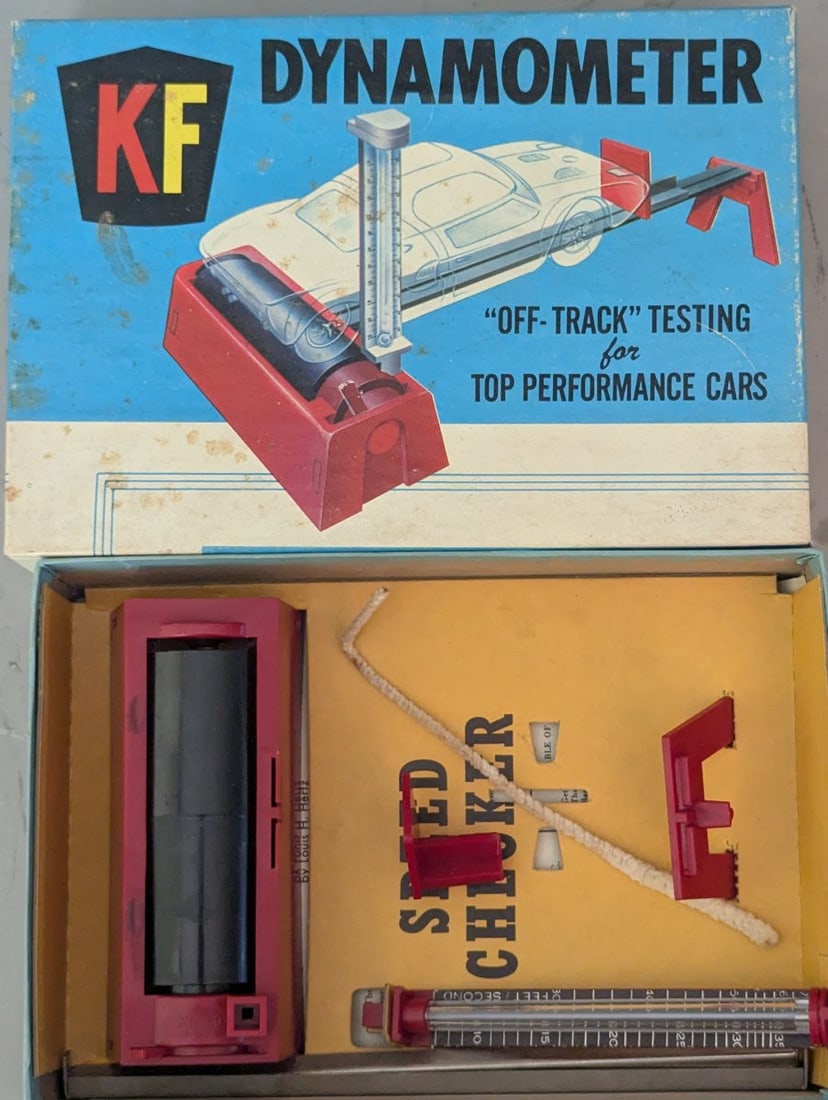 Assorted Vintage Slot Car Accessories Lot Including KF Dynamometer and Tools - 7