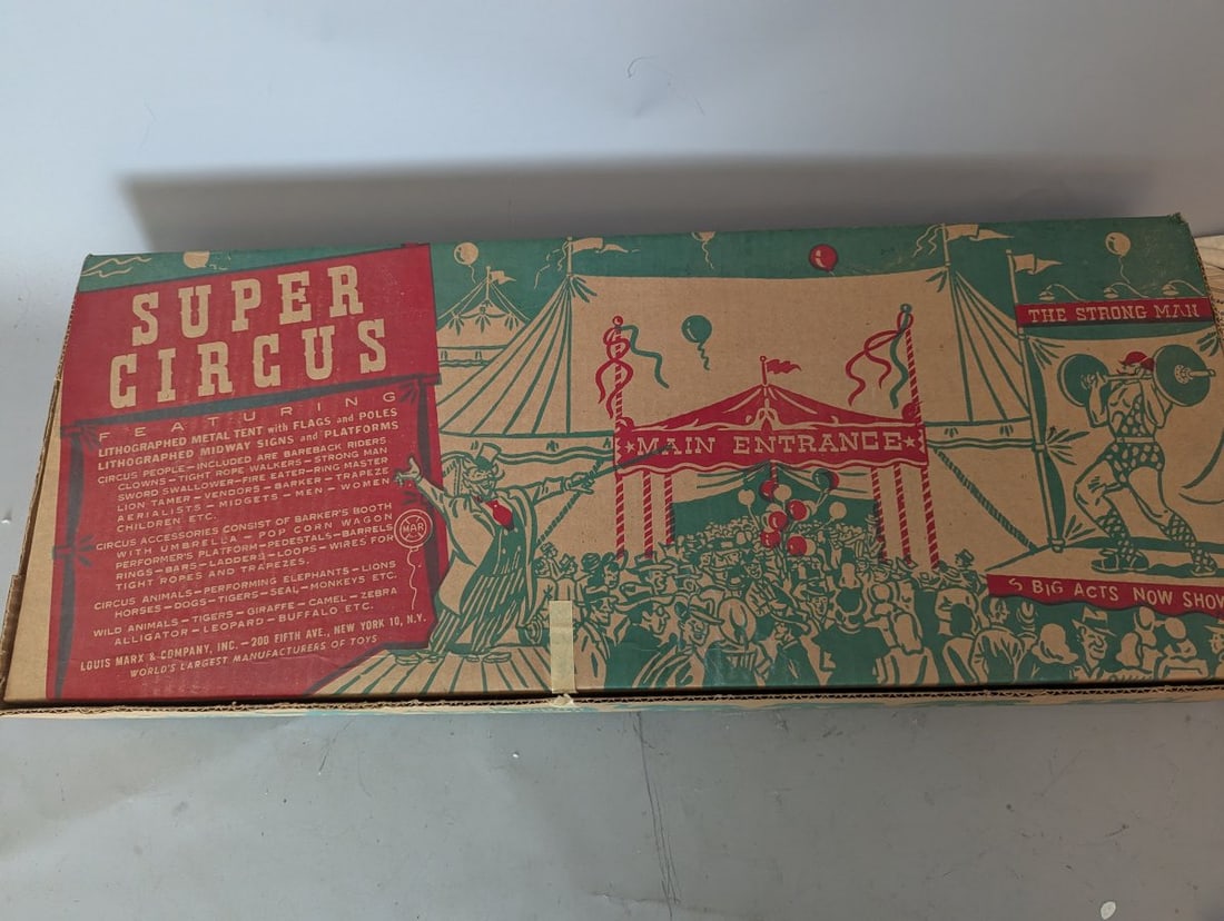 Louis Marx Super Circus Playset Vintage Toy Complete New Old Stock - 2