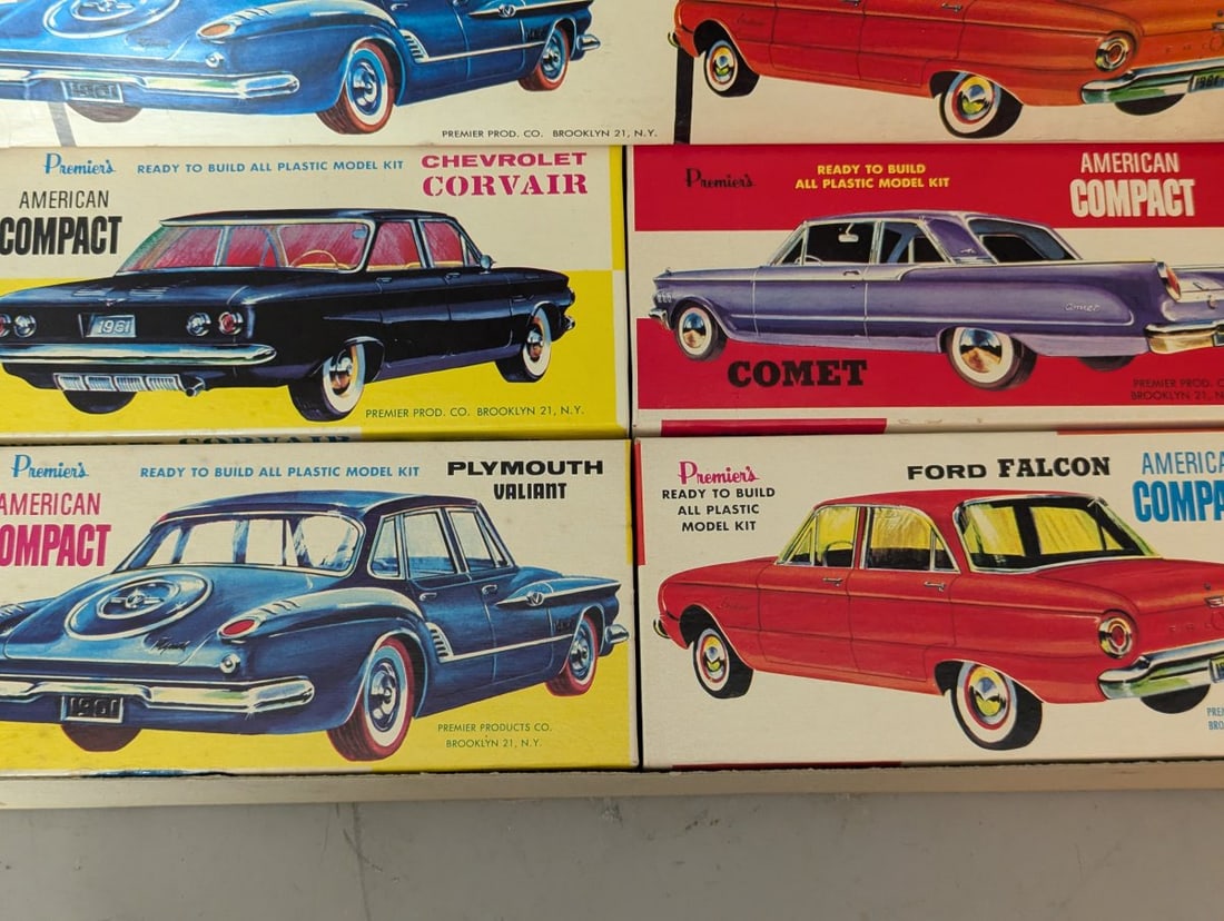 Premier American Compacts 4-Car Model Kit Set No. 160-3.98 Vintage Auto Collectibles - 3