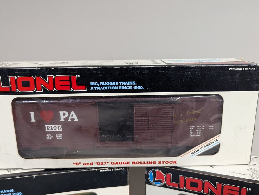 Lionel I Love State Boxcar Collection Pennsylvania New Jersey Virginia 3 Pack - 2