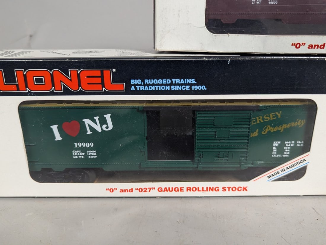 Lionel I Love State Boxcar Collection Pennsylvania New Jersey Virginia 3 Pack - 3