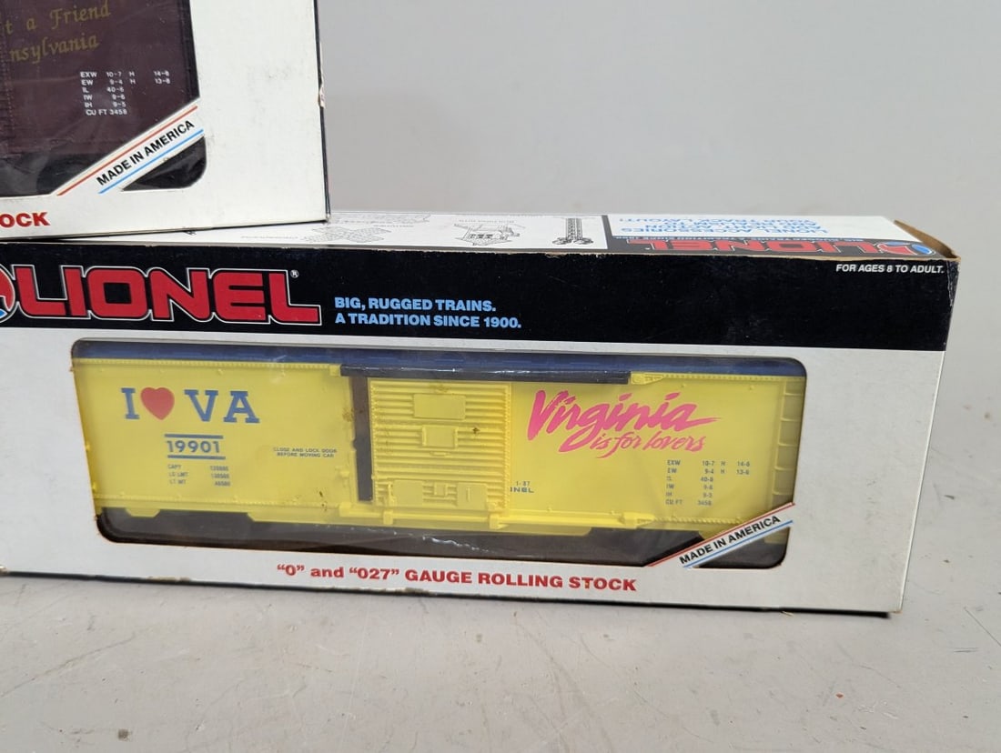 Lionel I Love State Boxcar Collection Pennsylvania New Jersey Virginia 3 Pack - 4