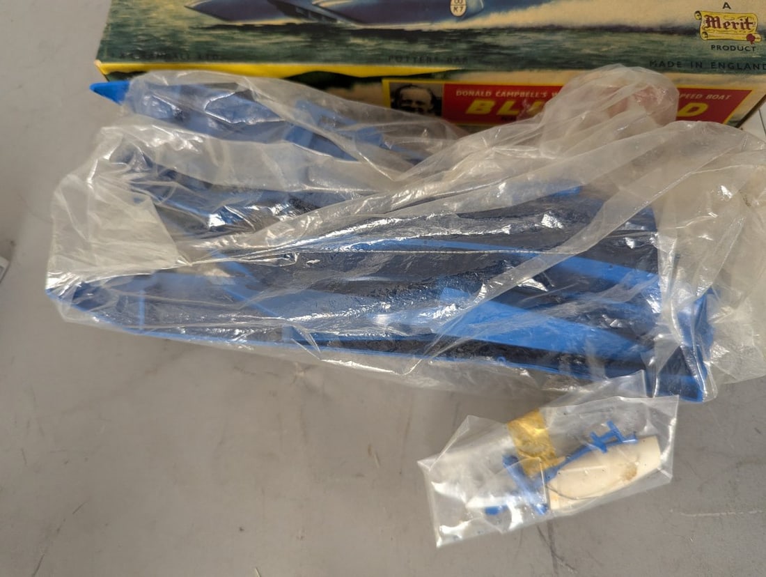 Merit Donald Campbell's Bluebird K7 Scale Model Kit Vintage Unbuilt Collectible - 4