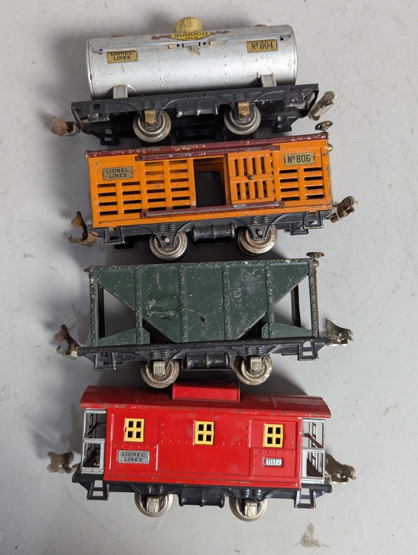 Lionel Prewar O Gauge 800 Series Freight Cars Collection Vintage Train Cars - 2